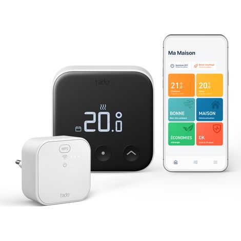 Kit thermostat connecté X pour chaudières – Gestion de chauffage connecté programmable – Classe ErP sans – Compatible avec Tado (1/5)