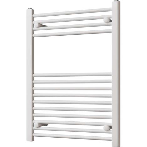 Zennor - White Heated Towel Rail - H800mm x W600mm - Straight (1/3)