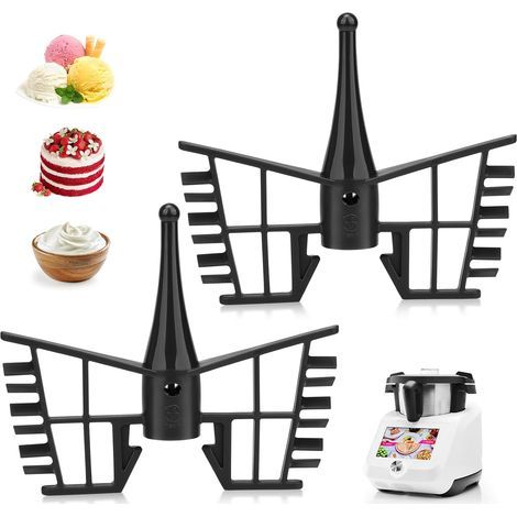 Set of 2 Whisks with Butterfly for Mr Kitchen Connect and Smart, Monsieur Cuisine Accessories Beater Butterfly Food Processor Spare Parts for Whipping Cream and Egg Whites (1/5)