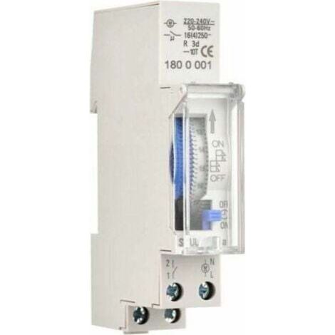 Timer meccanico da 24 ore, timer da 15 minuti, montaggio su guida DIN, batteria integrata, SUL180a AC220-240V