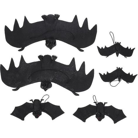 Lot de 6 pendentifs chauve-souris pour décoration d'Halloween