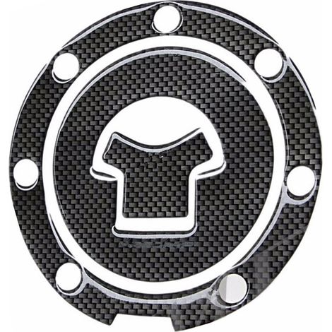 Carbon fiber sticker for fuel tank cap, compatible with Honda CBR600, 1000RR, CB400 and CB190R.