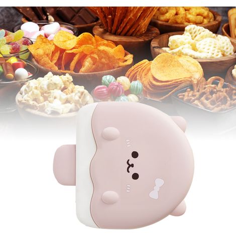 Süßigkeitenschale mit 5 Fächern und Deckel, niedliche Snackschale mit Cartoon-Motiv, Obstschale für Picknicks im Freien, rosa Teddybär (1/5)