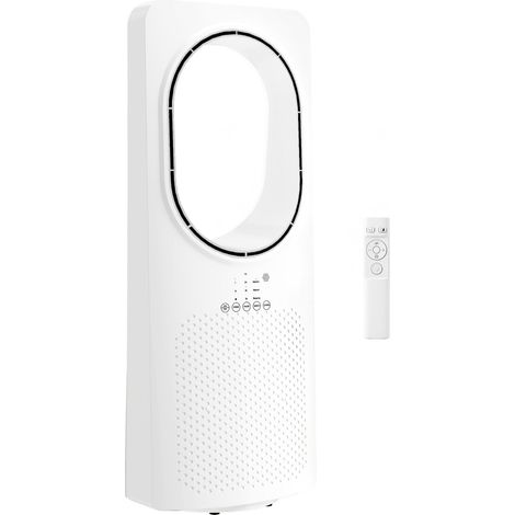 Ventilateur colonne ultra-silencieux 36 dB, ventilateur tour, oscillant à 45°, 3 vitesses, 3 modes, télécommande, blanc
