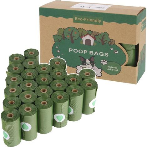 Bolsas biodegradables para excrementos de perro, 24 rollos. (1/5)