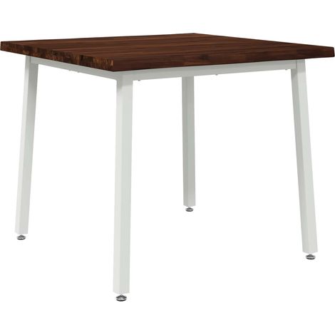Mesa de comedor con borde natural 90 x 90 x 75 cm vidaXL