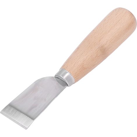 Couteau à bois en cuir, manche en bois, lame en acier inoxydable, outil de travail du cuir fait main pour découper, sculpter et affiner (1/5)