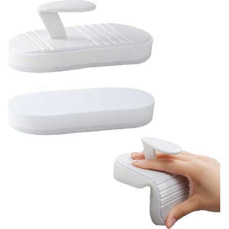 Brosse piscine liner pliable avec éponge ligne d'eau et manche, nettoyage efficace pour piscines et baignoires. (1/5)