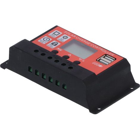 60A 12V/24V PWM-Solarladeregler, 8-stufiger Batterieladeregler mit LCD-Anzeige, Photovoltaik-System (1/5)