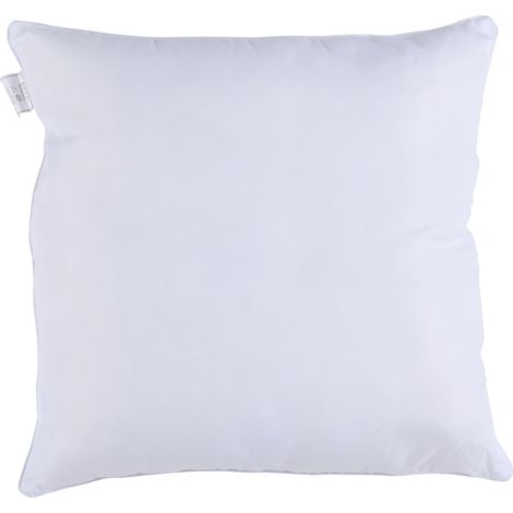 Oreiller 60 x 60 cm - Coussin Lit - Respirant, Évacuation de l'Humidité et Lavable en Machine - pour Dormeurs sur Le Dos, Le Ventre et Le Côté - Microfibre/Coton - Blanc (1/2)