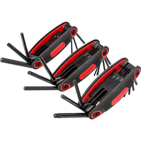 Lot de 3 montures de clés Allen Mesures métriques/SAE/TORX (1/4)
