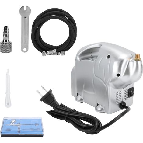 Kit Airbrush Multi-fonction Soin du Cuir Chevelu pour Ongles, Tatouage, Décoration de Gâteaux (110V Prise US) (1/5)