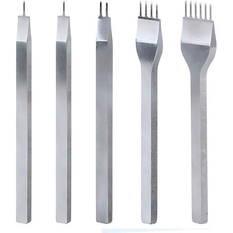 Kit Outils Perforatrice 5 Pcs, DIY Cuir, Griffe Perforateur Artisanat, Trou Couture Diamant Laçage Pour Artisanat, 6mm (1/5)