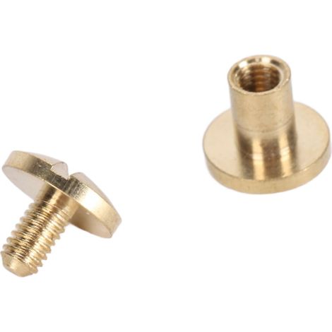 Kit de 50 rivets en laiton à faire soi-même, vis à fente de 8 mm, rivet incurvé décoratif pour sac en cuir, tissu, pantalon, sac en papier (5 (1/5)