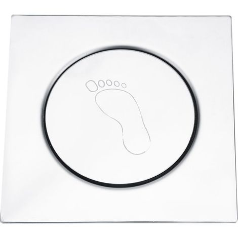 Siphon sol à pédale – acier inoxydable – modèle 2 – salle bain / garage / sous-sol (1/5)