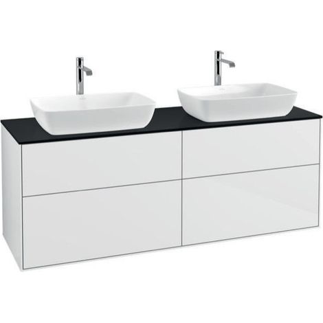 V&B Waschtischunterschrank FINION 1600x603x501mm AP Gl bl ma gls wh lacq. (1/4)