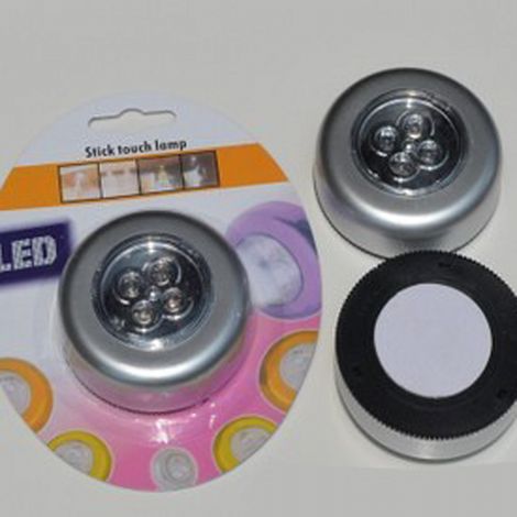 Lampe tactile LED Pat Light Veilleuse de nuit d'urgence Lampe de bureau pour armoire murale Lampe de coffre de voiture (4 lampes) 3 pièces (1/3)