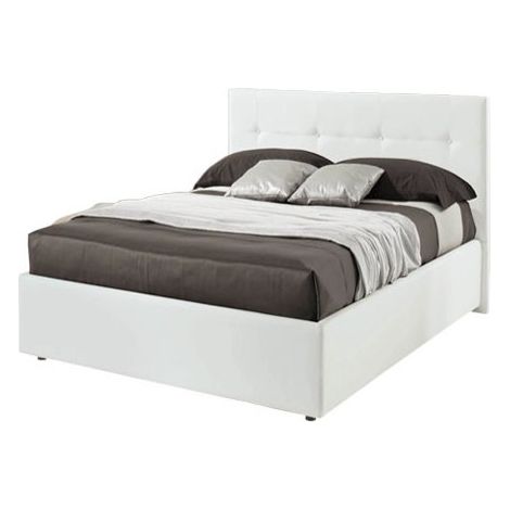 Letto singolo con contenitore Napoli bianco (1/3)