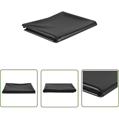 The Living Store Teichfolie Schwarz 2x1 m PVC 0,5 mm - Teichfolie - PVC-Folie - Teichbau - Gartenteich - Fischteich (1/4)