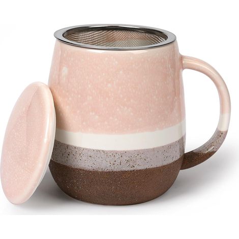 Bouilloire à thé avec couvercle, grande bouilloire à thé en céramique, 450 ml, bouilloire à thé pour faire pénétrer le thé
