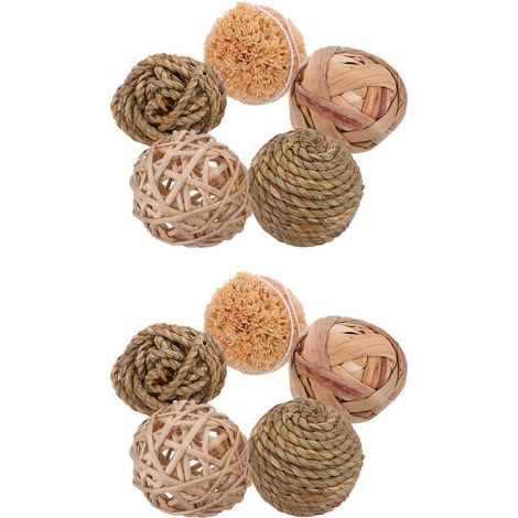 Lot de 10 Boules Décoratives en Matériau Synthétique, Compactes et Faites Main, pour Remplissage de Vase et Décoration de Table Élégante (1/5)