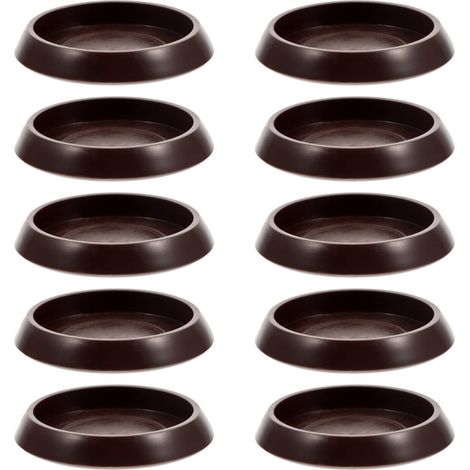 Veemoon Lot de 10 dessous verre antidérapants en plastique marron pour (1/5)