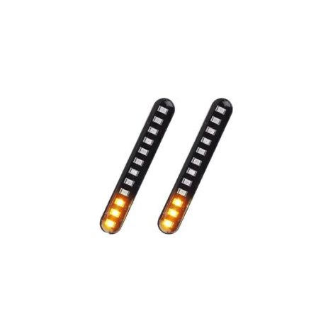 Set di 2 fanali posteriori/luci freno effetto acqua per auto/moto, 12 LED, indicatori di direzione, luci targa, LED SMD 3528 - Crezuo