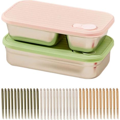 Boîte à lunch portable avec joint en silicone, récipient (1/5)