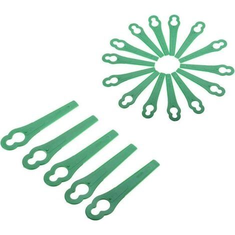 Schneidmesser aus Kunststoff, Ersatzmesser für Rasentrimmer, Rasenmähermesser aus Kunststoff, Ersatzmesser aus Kunststoff, Rasenmäherzubehör, 50 Stück (grün) (1/4)