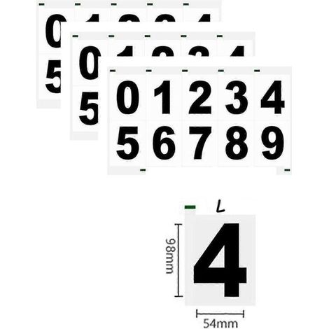 Lot de 3 autocollants nanofilm pour plaques d'immatriculation, numéros de plaque réfléchissants et invisibles, autocollants numériques effaçables. (1/3)