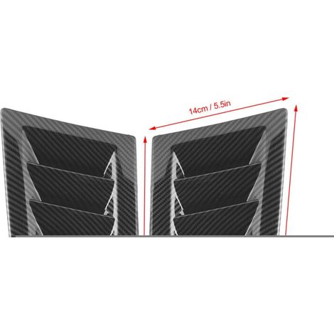2 pièces capot universel évents moteur capot voiture pièces extérieures pour Focus RS MK2 Style fibre de carbone couleur (1/5)