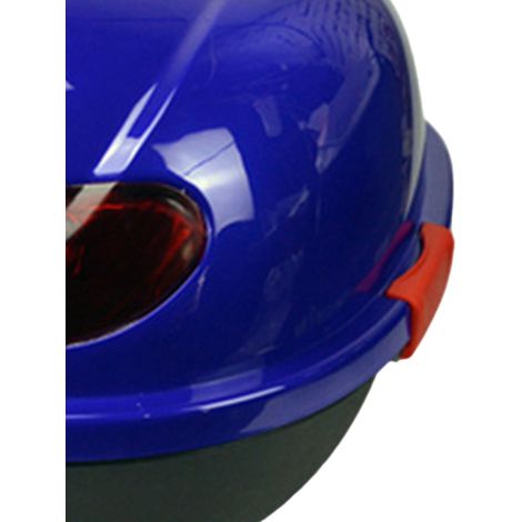Großvolumiger, wasserdichter und stoßfester Motorradkoffer, kompatibel mit Rollern (blau) (1/5)