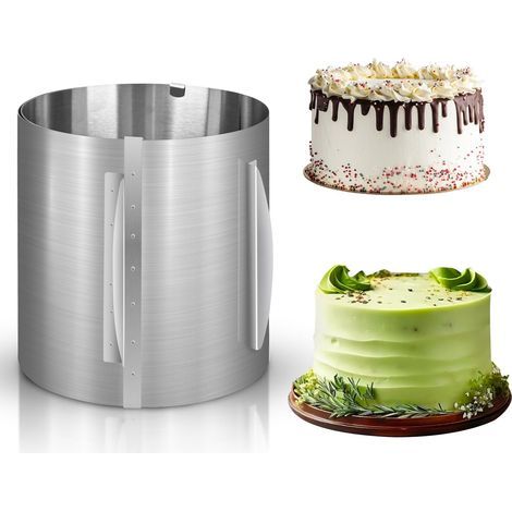 Patisserie Circle, Height 20 cm, Adjustable Circle Cake Diameter 16-30 cm, Round Cake Mould, Cake Rings for Strawberries Mousse Dessert Pastry (1/5)