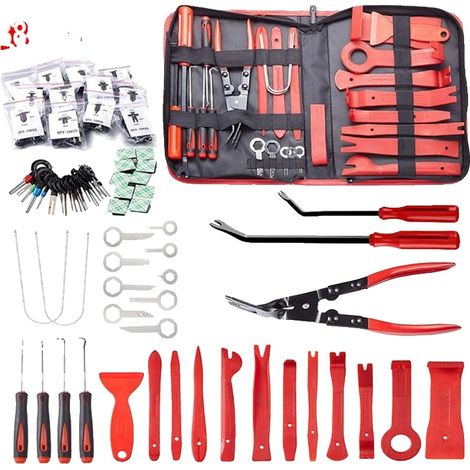 Kit per lo smontaggio degli interni dell'auto, set di attrezzi da 120 pezzi, include strumenti per la rimozione delle finiture, 38PCS-PLUS (1/2)