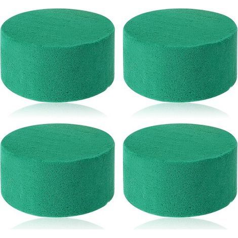longziming - 12 pièces de mousse florale ronde pour compositions florales – Mousse florale pour fleurs artificielles et fleurs fraîches (8 x 4 cm)