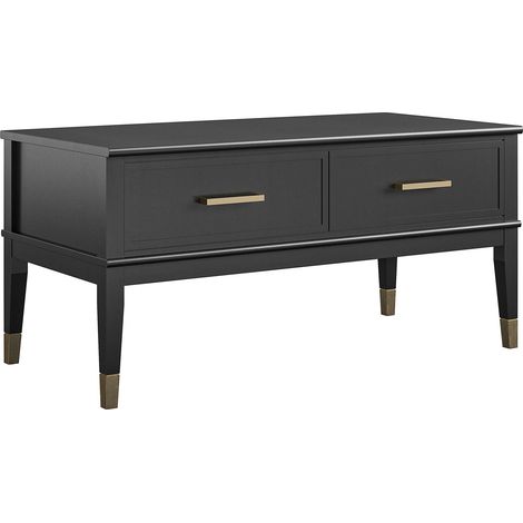 Westerleigh-Table basse avec plateau relevable en MDF noir