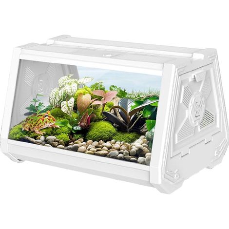 Terrarium pour reptiles, terrarium anti-évasion avec ventilation, prêt pour le transport, pour dragon barbu, tortue, serpent, grenouille ou tortue terrestre, gain de place (1/5)