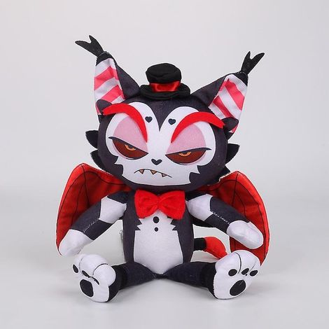 Peluche Chat Barman Husker de Hazbin Hotel, figurine de collection