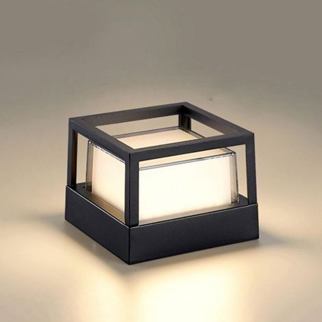 Luminaire LED carré creux d'extérieur - Étanche, pour allées, terrasses, balcons - 1 pièce, petit format - 7 W / Lumière chaude (1/5)