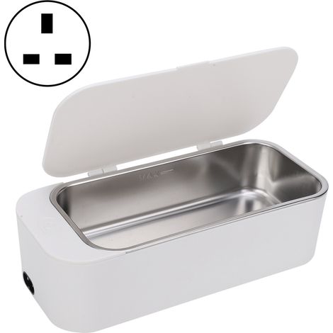 Nettoyeur ultrasonique blanc 42000Hz 220-240V 50/60Hz UK pour bijoux et lunettes (1/5)
