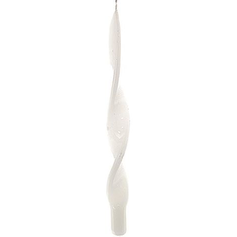 Candela Fiamma spirale lucida a cera Bianca decorazione natalizia -Ø 2.2 x 25 cm / Rosso (1/4)