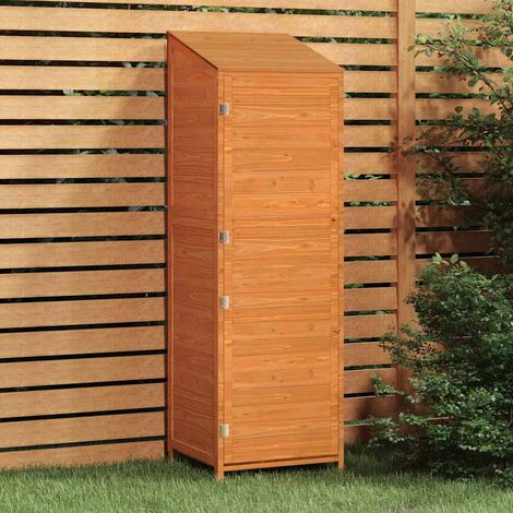 vidaXL Capanno da Giardino Marrone 55x52x174,5 cm Legno Massello (1/5)