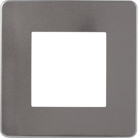 Plaque Unica Studio Métal - 1 poste - Dark aluminium liseré anthracite (1/3)