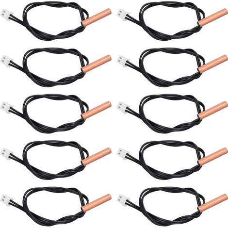 Sonde de capteur de température 10K, 10 pièces, PVC cuivre, sondes de thermistance NTC étanches pour climatiseur