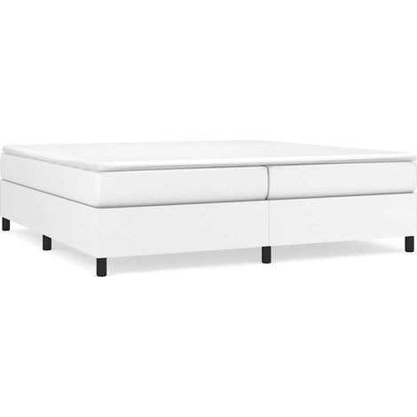 Maison Exclusive - Boxspringbettgestell Weiß 200x200 cm Kunstlede (1/5)