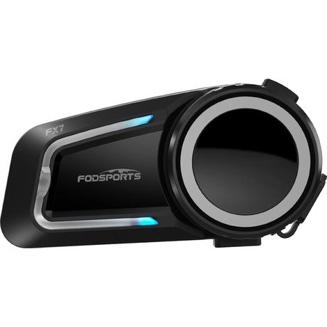 Intercomunicador para motocicleta, alcance de hasta 2000 m, Bluetooth 5.4 dual, admite hasta 10 motociclistas, resistente al agua IP67, función de radio FM. (1/5)