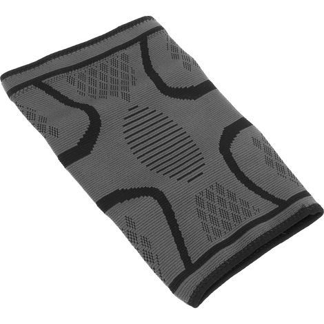 Schwarze Kniebandage mit Kompressionswirkung, atmungsaktiv und rutschfest für Sport – Größe L (1/5)