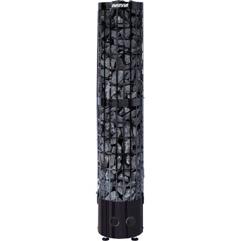 Harvia Cilindro PC66 Black Saunaofen 6,6 kW mit integrierter Steuerung Stahl schwarz (1/2)