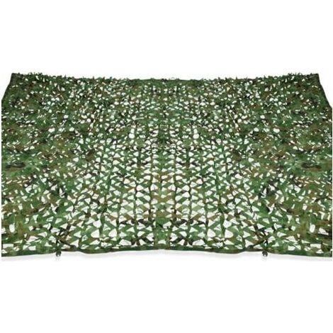 Voile d'ombrage rectangulaire design ombrière camouflage 3x5 M treillis vert-INHHUB (1/5)