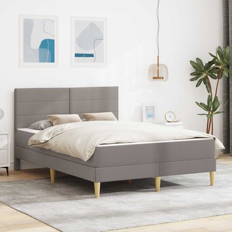 Bettrahmen Taupe 140 x 190 cm Polyester